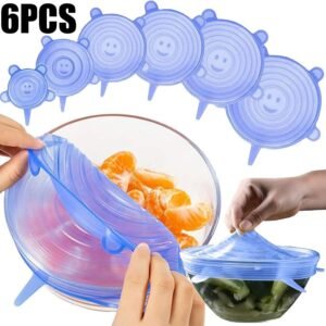 6pcs Silicone Stretch Lids
Reusable Universal Food Covers for Bowls & Containers