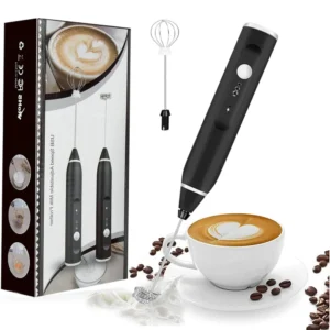 Rechargeable Coffee Beater & Milk Frother 2-in-1 Electric Mixer